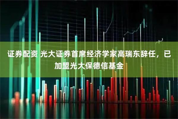 证券配资 光大证券首席经济学家高瑞东辞任，已加盟光大保德信基金